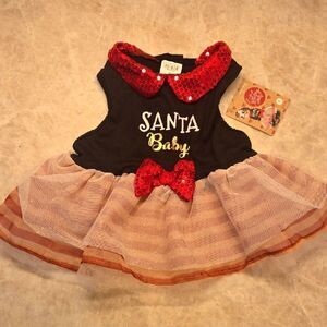 HOLIDAY TAILS Santa Baby Sequin Dress - Red and Black, SIZE Medium, NEW